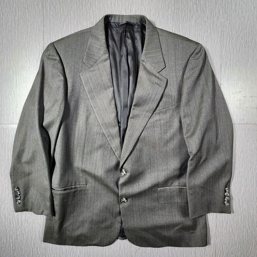 Hickey Freeman Nordstrom 100% Wool Sport coat Blazer Gray 2-Button Mens 42 Reg